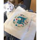 Teal Graphic Tote Bag