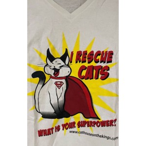I Rescue Cats-Super Power Ladies V-Neck