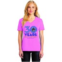 Women's 30th Anniversary V-neck T-shirt in Candy Pink