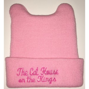 Pink Baby Beanie with embroidery and ears