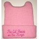 Pink Baby Beanie with embroidery