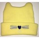 Yellow Baby Beanie with embroidery and ears