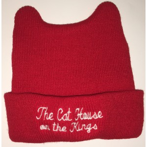 Red Baby Beanie with embroidery and ears