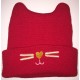 Red Baby Beanie with embroidery and ears