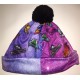 Cosmic Cat Beanie with emrboidery